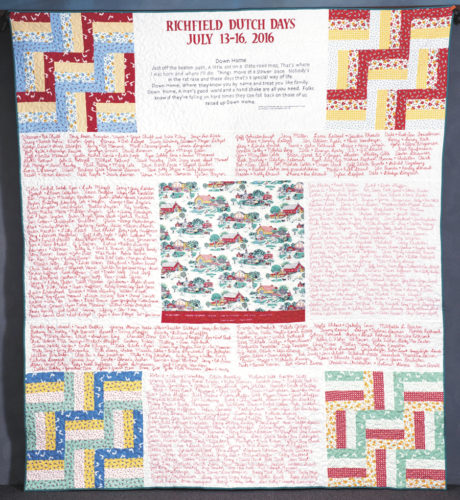 Dutch Days name quilt